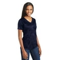 thumbnail image 4 of Sport-Tek Ladies CamoHex V Neck Tee-XS (True Navy), 4 of 6