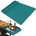 thumbnail image 2 of BBQ Spatula and Utensil Holder with Drip Pad,Silicone Grill Mat Compatible with Griddle,Silicone Grill Mat for Utensils,Heat Resistant Non-Slip Griddle Tools Mat for Outdoor Kitchen Counter,Green, 2 of 7