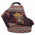 thumbnail image 4 of Renewold American Tribal Highland Cow Sunflower Red Infant Car Seat Cover, Baby Carseat Scarf Stretchy Nursing Scarf Car Seat Canopy Breathable Nursing Cover for Boys Girls, 4 of 7