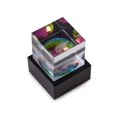 thumbnail image 1 of Bey-Berk International R65S Globe Etched Crystal Cube on Black Marble Base, Clear, 1 of 1