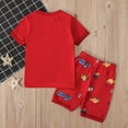 thumbnail image 2 of Vedolay Short Sets 2 Pack Short Sleeve Tee Shirt and Mesh Shorts Set for Boys, Toddler’s Sportswear,Red 18-24 Months, 2 of 4