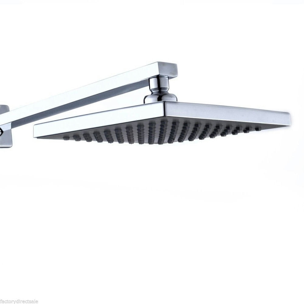 Finihen Shower Faucet Set, Shower Head, 8 Inch LED Rainfall Shower Head Arm Control Valve Handspray Shower Faucet Set, White Finihen Shower Faucet Set, Shower Head, 8 Inch LED Rainfall Shower Head Arm Control Valve Handspray Shower Faucet Set, White