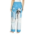 thumbnail image 3 of Goofa Collie in Bathtub Printed Soft Pajama Pants for Women, Wide Leg Comfy Casual Lounge Yoga Pants-Small, 3 of 9