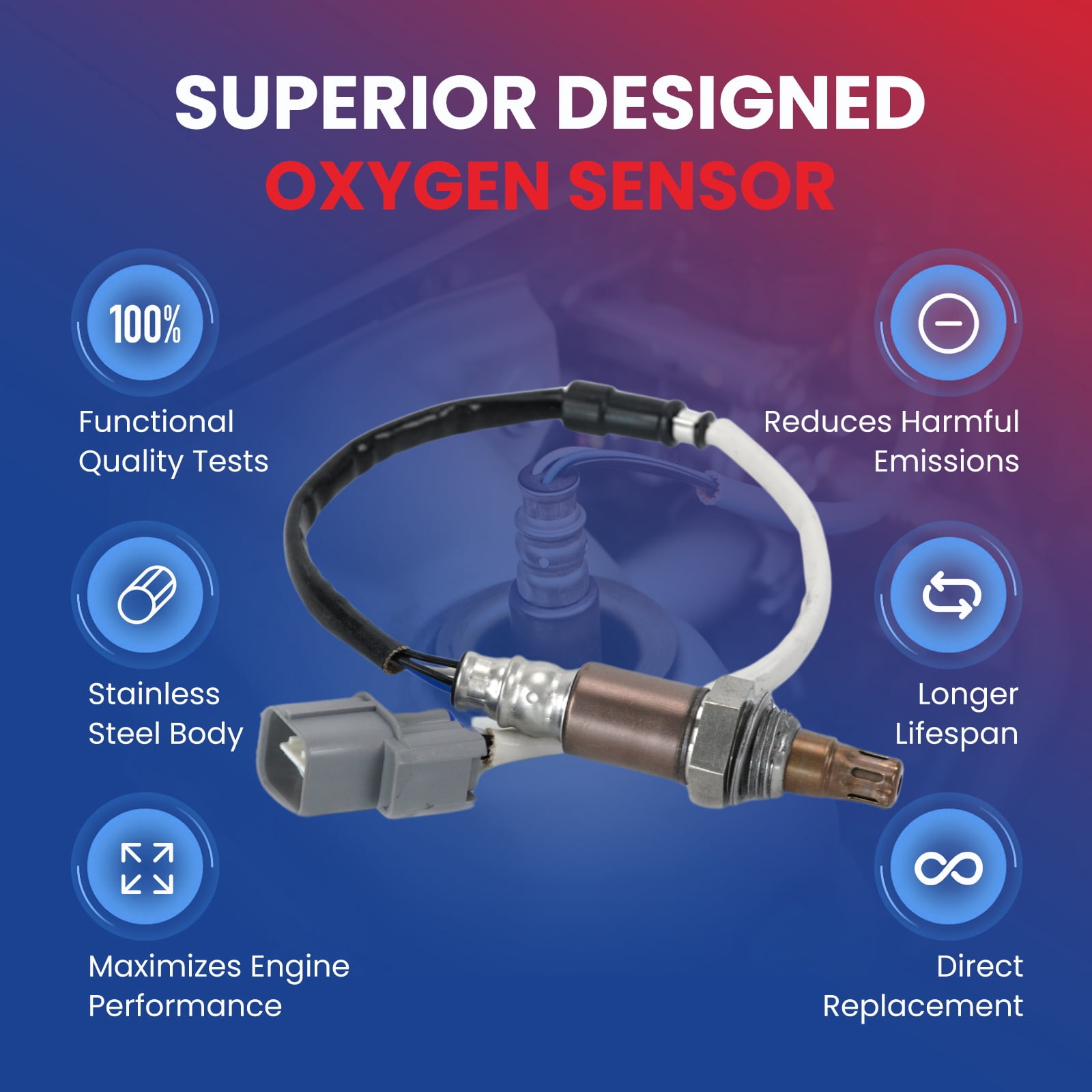 MOCA AUTOPARTS 234-9064 Upstream O2 Sensor Oxygen Sensor Fit for 2005-2006 Acura RSX 2.0L & Honda CR-V 2.4L & 2003-2009 Honda Element 2.4L
