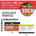 thumbnail image 3 of CDXHOME Bad Parking Cards - 100Pcs You Absolutely Suck At Parking Cards -Funny Parking Violation Tickets with Multi Violation Reasons (3.5 x 2 Inches), 3 of 8