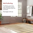 thumbnail image 4 of Sycamore Striped Jute Area Rug, 6' x 9', Sandy Natural, 4 of 6