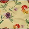 thumbnail image 4 of oneOone Cotton Poplin Twill Pale Yellow Fabric Flower & Leaves Watercolor Sewing Craft Project Fabric Prints By Yard 56 Inche Wide, 4 of 4