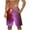 Hot Pink, variant on Mens Shorts Elastic Waist Drawstring Casual Gradient Print Shorts Beach Shorts with Pockets Hiking Short
