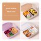 thumbnail image 5 of Fiambrera de paja de trigo, plástico PP, contenedores de almacenamiento para alimentos frescos, cajas de horno microondas Bento para viajes, Organizadores de utensilios de cocina verde con cuchara Toystoory HA065989-02, 5 of 6