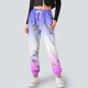 thumbnail image 2 of Gibobby pantalones colombianos de mujer Pantalones de chándal con bolsillo para mujer, estampado, cómodos, de cintura alta, para entrenamiento, salón atlético, informales, para correr (Morado, XS), 2 of 5