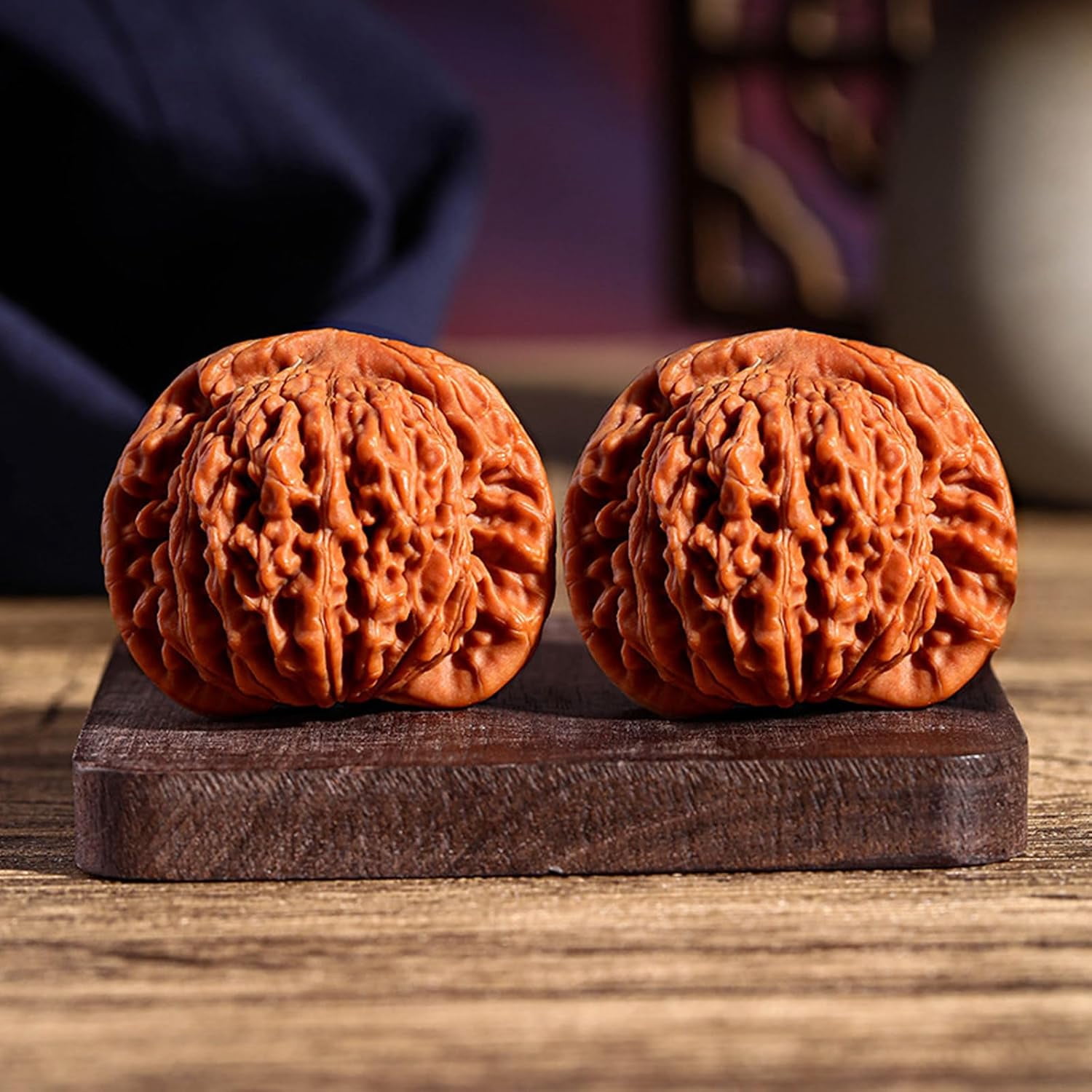 2026 New Wenwan Walnuts, Chinese Walnuts Fidget, Walnut Hand Massage Balls, Traditional Chinese Fidget Walnuts, Hand Training Massage Stress Relief, Durable and Solid Natural Texture Solid Wood