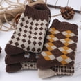 thumbnail image 5 of 5 Pairs Womens Vintage Cozy Crew Socks Soft Cute Neutral Cotton Socks Exquisite Patterns Socks Gift, 5 of 7