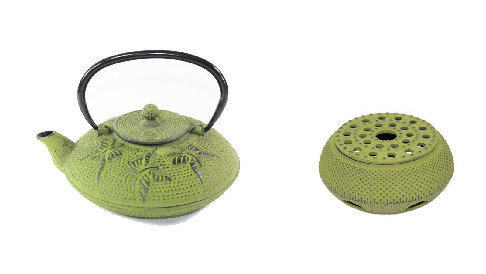 Teapot Trivet Iron Cast Warmer+Japanese Antique Chinese Cast Iron pot