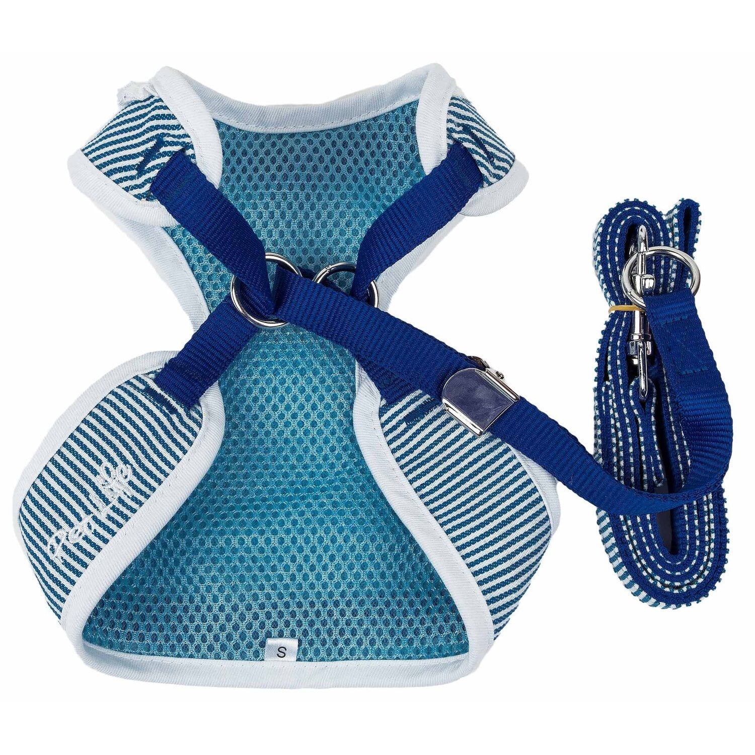 Pet Life  Luxe 'Spawling' 2-In-1 Mesh Reversed Adjustable Dog Harness-Leash W/ Fashion Bowtie