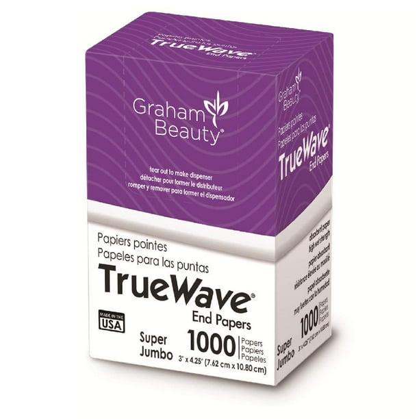 Papel de guarda superjumbo Graham Beauty Salon Truewave, paquete de 1000 - HC-56175