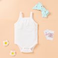 thumbnail image 2 of Vedolay Short Set For Girl Casual Summer Girl's 2 Piece Summer Outfits Floral Print Ruffle Sleeveless Top and Paperbag Waist Shorts Set,Light Blue 9-12 Months, 2 of 5