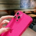thumbnail image 4 of Compatible with iPhone 15 Pro Max Case 6.7 inch, Cute Neon Bright Color with Bling Glitter Diamond Camera Protector, Clear Crystal Case Shockproof Sparkle Len for Women Girls-Hot Pink, 4 of 6