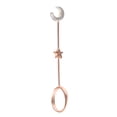 thumbnail image 1 of Soporte para anillo Manos libres 8 mm Clip de anillo Latón Decoración portátil Perchero para joyería de mano, 17 mm, Oro rosa mate Eigraketly HA003787-02, 1 of 6