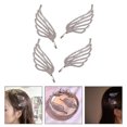 thumbnail image 2 of Miangastore Rhinestone Hair Clips Angel Wing Hair Clips Silver Zinc Alloy 4Pcs 2.2x1.0x0.2in, 2 of 9