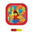 thumbnail image 3 of Vajilla desechable con temática de bloques de construcción para niños y niñas, globos, etiquetas de botellas de agua, Pancarta, suministros de decoración para fiesta de cumpleaños DIY, 3 of 4