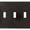 Brown, variant on Leviton 80511-I 3-Gang Toggle Switch Wallplate, Midway Size, Ivory