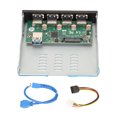 thumbnail image 4 of Hub USB 3.1 de panel frontal de 3,25 pulgadas, 10 Gbps, 4 puertos de bajada y 1 puerto de enlace ascendente, concentrador de acoplamiento de panel frontal para computadora de escritorio para oficina, 4 of 12
