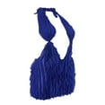 thumbnail image 4 of Robe Sans Manches à Col Halter pour Femmes, Col en V Profond, Dos Nu, Volants Plissés, Mini Robe de Soirée, 4 of 6