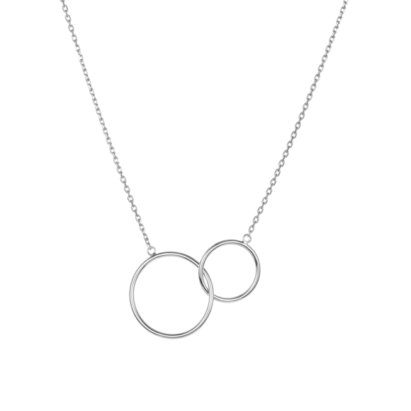 Mystigrey Lola Mother Daughter .925 Sterling Silver Plated Rhodium Necklace for Girls and Women