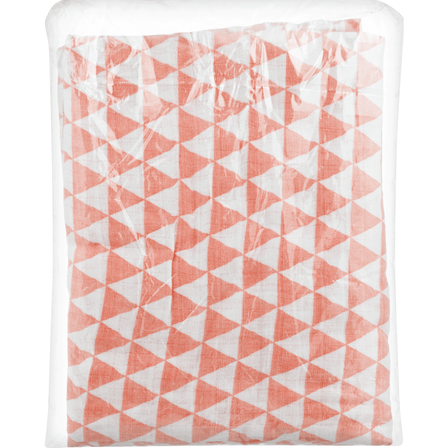 Bacati Muslin Nursing Scarf, Coral Tribal Triangles, 1.0 CT
