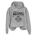 thumbnail image 1 of WZXFASHION Letter Print St. Pa’S Day Personality Hooded Sweatshirt Spring Savings Clearance cropped pullover sweater, 1 of 4