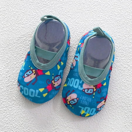 

Alextreme Baby Toddler Cartoon Barefoot Floor Socks Anti Slip Slip-on Indoor Soft Shoes(Blue Monkey M Suitable For Foot Length 13.7-14.9cm)