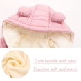 thumbnail image 3 of JiAmy Newborn Infant Warm Hooded Thick Down Jumpsuit Romper Baby Snowsuit Rompers Jacket Overcoat Snow Wear for 0-12 Months Boys Girls, 3 of 7