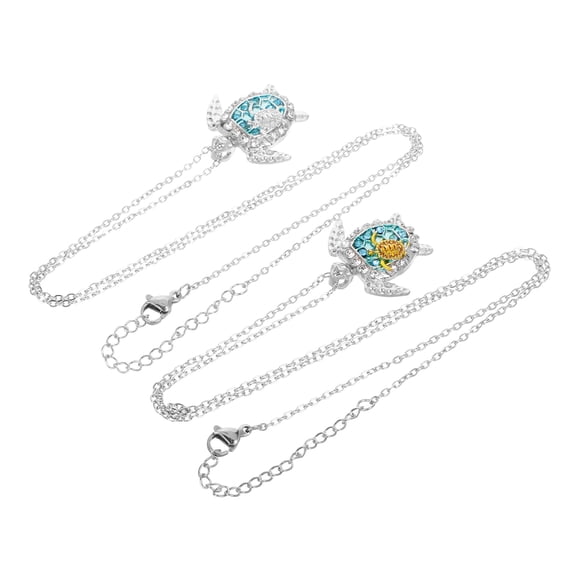 FOLOYORI 2Ud Collar De Colgante Con Dual En Aleación Para Y Eventos