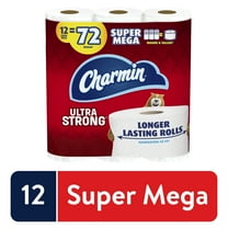 Charmin Ultra Strong Toilet Paper, 12 Super Mega Rolls