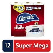 Charmin Ultra Strong Toilet Paper, 12 Super Mega Rolls