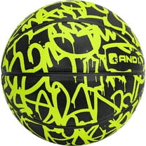 AND1 Fantom Graffiti Rubber Basketball, Size 5 (27.5"), Deep Channel Construction, Indoor/Outdoor Use