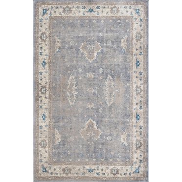 Unique Loom Salzburg Rug Gray/Beige 5' 1" x 8' Rectangle Traditional Perfect For Living Room Bed Room Dining Room Office