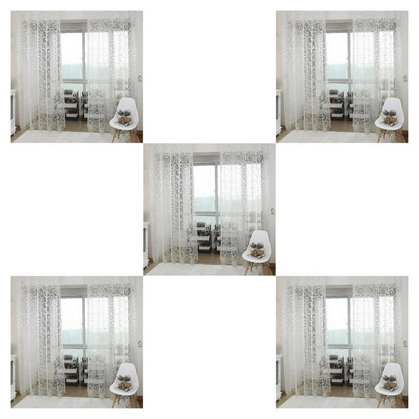 Naiovety Nuevo tul gasa puerta bufanda cenefas cortina transparente ventana cortinas Type1 NO1 Naiovety CBP009869