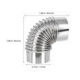 thumbnail image 2 of BEADCEST Manguera Flexible De Ventilación Para Cocina Y Con Codo De Acero Inoxidable, 2 of 8