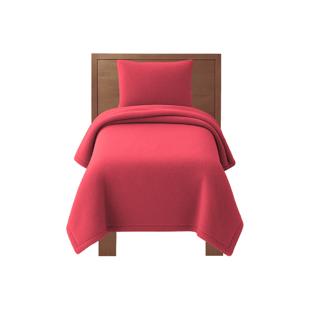 Juego de Sábanas Polares Individual We2 Dream Textura Polar - Uso All-Season - Ideal para dormitorios con aireacondicionado - Ajuste Perfecto hasta 30cm- Color Rojo