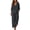 Dark Gray, variant on Cotton Plus Size 2 Piece Sets for Women V Neck 3/4 Sleeve Blouses and Elastic Waisted Drawstring Pants with Pockets Lounge Baggy Set