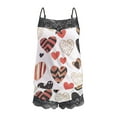 thumbnail image 6 of Goodtrade8 Lace PJ Sets for Women Shorts & Tops 2 Pieces Homewear Casual Heart Print Loungewear Summer Sleeveless Lightweight PJS Womens Pajamas, 6 of 6