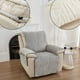 thumbnail image 4 of Funda para sillón reclinable acolchada de terciopelo con hojas de palma, antideslizante, súper suave, con correas elásticas, 4 of 5