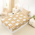 thumbnail image 2 of Manfei Cartoon Ghost Halloween Twin Fitted Sheet,Thanksgiving Turkey Print Bedding,2 Pieces,1 Fitted Sheet and 1 Pillowcase, 2 of 6