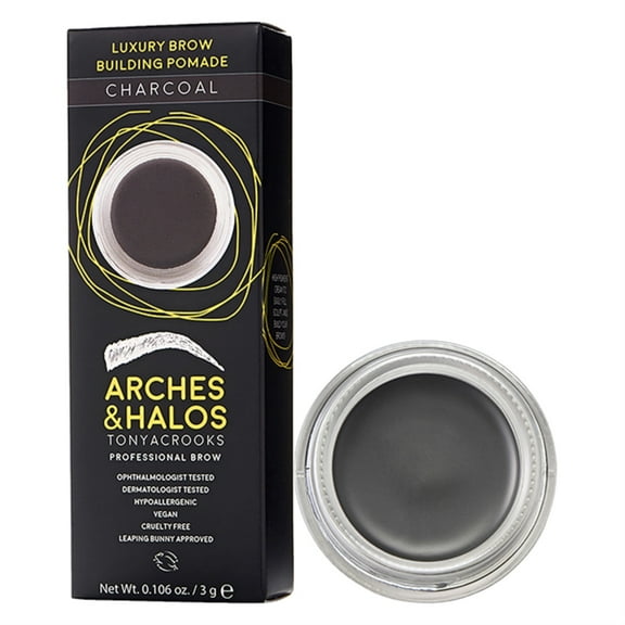 Arches and Halos Building Pomade, Eyebrow Pomade, Charcoal, 0.106 oz