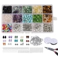 thumbnail image 1 of Coofit Chips Stones Set DIY Irregular Natural Gemstone Beads Earring Hook Accessories, 1 of 10