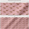 thumbnail image 2 of Soimoi Pink Cotton Poplin Fabric Horse & Dot Animal Printed Craft Fabric by the Yard 42 Inch Wide, 2 of 7