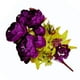 thumbnail image 3 of Ramo de flores de peonía artificial Oficina en el hogar Decoración floral falsa Ramo de flores de seda para banquete de boda, Morado oscuro Eigraketly HA7181-09B, 3 of 6