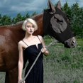 thumbnail image 3 of Horse Fly Lycra Mask, With Ear Protection, Mesh Avoids Uv Rays, For Horse Cob Pony Equestrian Mesh Eyes, 3 of 4