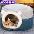thumbnail image 2 of HOOPET Cat Bed House Soft Plush Kennel Puppy Cushion Small Dogs Cats Nest Winter Warm Sleeping Pet Dog Bed Pet Mat Supplies ShopWise Round, 2 of 9